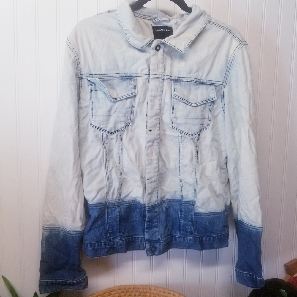 Calvin Klein Vintage Denim Blue Ombre Jean Jacket